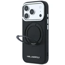 Karl Lagerfeld Ring Stand 360 Saffiano Classic Logo MagSafe Apple iPhone 18 Pro / 17 Pro black
