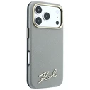 Karl Lagerfeld Saffiano Small Script Metal Logo MagSafe Apple iPhone 18 Pro / 17 Pro beige