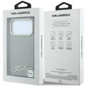 Karl Lagerfeld Saffiano Small Script Metal Logo MagSafe Apple iPhone 18 Pro / 17 Pro beige
