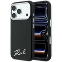 Karl Lagerfeld Saffiano Small Script Metal Logo MagSafe Apple iPhone 18 Pro / 17 Pro black