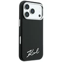 Karl Lagerfeld Saffiano Small Script Metal Logo MagSafe Apple iPhone 18 Pro / 17 Pro black
