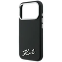 Karl Lagerfeld Saffiano Small Script Metal Logo MagSafe Apple iPhone 18 Pro / 17 Pro black