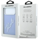 Karl Lagerfeld Smooth Big Resin Signature Logo Apple iPhone 18 Pro / 17 Pro blue