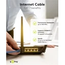 Καλώδιο Δικτύου Goobay 91572, Cat 7 S/Ftp, Copper, 10Gbps, 0.25M, Μαύρο