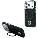 Karl Lagerfeld with Ring Stand 360 Choupette Head Pin MagSafe Apple iPhone 18 Pro / 17 Pro black