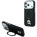 Karl Lagerfeld with Ring Stand 360 Karl Head Pin MagSafe Apple iPhone 18 Pro / 17 Pro black