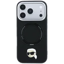 Karl Lagerfeld with Ring Stand 360 Karl Head Pin MagSafe Apple iPhone 18 Pro / 17 Pro black