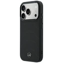 Mercedes Leather Mesh with Bow Line MagSafe Apple iPhone 18 Pro / 17 Pro black