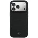 Mercedes Leather Mesh with Bow Line MagSafe Apple iPhone 18 Pro / 17 Pro black