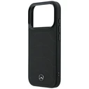 Mercedes Leather Mesh with Bow Line MagSafe Apple iPhone 18 Pro / 17 Pro black