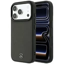 Mercedes Leather Mesh with Bow Line MagSafe Apple iPhone 18 Pro Max / 17 Pro Max anthracite
