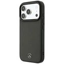 Mercedes Leather Mesh with Bow Line MagSafe Apple iPhone 18 Pro / 17 Pro anthracite