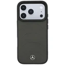 Mercedes Leather Mesh with Bow Line MagSafe Apple iPhone 18 Pro / 17 Pro anthracite