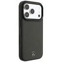 Mercedes Leather Mesh with Bow Line MagSafe Apple iPhone 18 Pro / 17 Pro anthracite