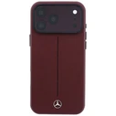 Mercedes Leather Semi Wrap Iconic Line MagSafe Apple iPhone 18 Pro / 17 Pro burgundy