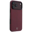 Mercedes Leather Semi Wrap Iconic Line MagSafe Apple iPhone 18 Pro / 17 Pro burgundy