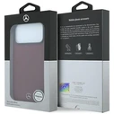 Mercedes Leather Semi Wrap Iconic Line MagSafe Apple iPhone 18 Pro / 17 Pro burgundy