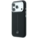 Mercedes Leather Semi Wrap Iconic Line MagSafe Apple iPhone 18 Pro / 17 Pro black