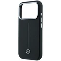 Mercedes Leather Semi Wrap Iconic Line MagSafe Apple iPhone 18 Pro / 17 Pro black