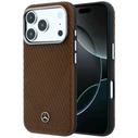 Mercedes Leather Semi Wrap Wood Effect MagSafe Apple iPhone 18 Pro / 17 Pro camel