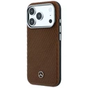 Mercedes Leather Semi Wrap Wood Effect MagSafe Apple iPhone 18 Pro / 17 Pro camel