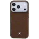 Mercedes Leather Semi Wrap Wood Effect MagSafe Apple iPhone 18 Pro / 17 Pro camel