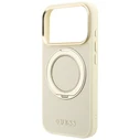 Guess Ring Stand 360 Grained Classic Logo MagSafe Apple iPhone 18 Pro / 17 Pro beige