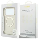 Guess Ring Stand 360 Grained Classic Logo MagSafe Apple iPhone 18 Pro / 17 Pro beige