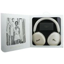 Guess Metallic Effect Metal Script Logo Bluetooth ENC Over-Ear Headphones Beige