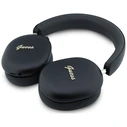Guess Metallic Effect Metal Script Logo Bluetooth ENC Over-Ear Headphones black