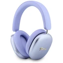 Guess Metallic Effect Metal Script Logo Bluetooth ENC Over-Ear Headphones Purple