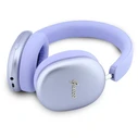 Guess Metallic Effect Metal Script Logo Bluetooth ENC Over-Ear Headphones Purple