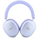 Guess Metallic Effect Metal Script Logo Bluetooth ENC Over-Ear Headphones Purple