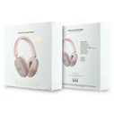 Guess Metallic Effect Metal Script Logo Bluetooth ENC Over-Ear Headphones Pink