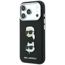 Karl Lagerfeld Saffiano with Karl & Choupette Heads Pins & Logo Apple iPhone 18 Pro / 17 Pro black
