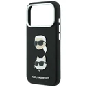 Karl Lagerfeld Saffiano with Karl & Choupette Heads Pins & Logo Apple iPhone 18 Pro / 17 Pro black