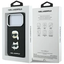 Karl Lagerfeld Saffiano with Karl & Choupette Heads Pins & Logo Apple iPhone 18 Pro / 17 Pro black