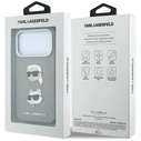 Karl Lagerfeld Saffiano with Karl & Choupette Heads Pins & Logo Apple iPhone 18 Pro / 17 Pro grey