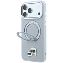 Karl Lagerfeld with Ring Stand 360 Karl & Choupette Heads Pin MagSafe Apple iPhone 18 Pro / 17 Pro grey