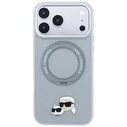 Karl Lagerfeld with Ring Stand 360 Karl & Choupette Heads Pin MagSafe Apple iPhone 18 Pro / 17 Pro grey