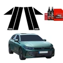 GrizzGlass BodyShield Black pillar film for Volkswagen VW Passat B9 (2024-2026) [6in1]