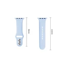 Tech-Protect Silicone Apple Watch 8 / 9 / 10 / 11 / 12 / SE 40/41/42 mm Light Blue
