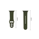 Tech-Protect Silicone Apple Watch 8 / 9 / 10 / 11 / 12 / SE / Ultra 44/45/46/49 mm Olive Green