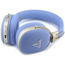 Guess Grained Triangle Gold Logo Bluetooth ENC Over-Ear Headphones Blue