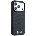 BMW M Kevlar Red Print Ring Metal Logo MagSafe Apple iPhone 18 Pro Max / 17 Pro Max black