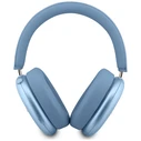 Guess Metallic Effect Metal Script Logo Bluetooth ENC Over-Ear Headphones Blue