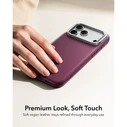 ESR Leather Kickstand MagSafe Apple iPhone 17 Pro / 18 Pro Deep Burgundy