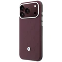 BMW Quilted Pattern Metal Logo Apple iPhone 18 Pro / 17 Pro burgundy