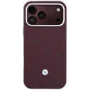 BMW Quilted Pattern Metal Logo Apple iPhone 18 Pro Max / 17 Pro Max burgundy