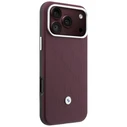 BMW Quilted Pattern Metal Logo Apple iPhone 18 Pro Max / 17 Pro Max burgundy